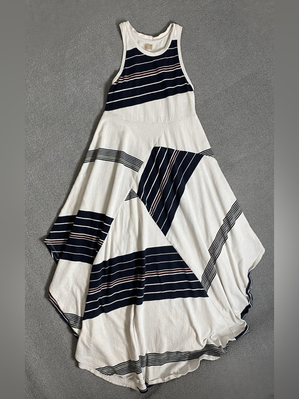 Free People Free est Super Spliced Cotton- Jersey Midi Dress Racerback Boho